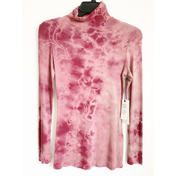 Treasure & Bond Pink Tie Dye Turtleneck NWT - Picture 2 of 3